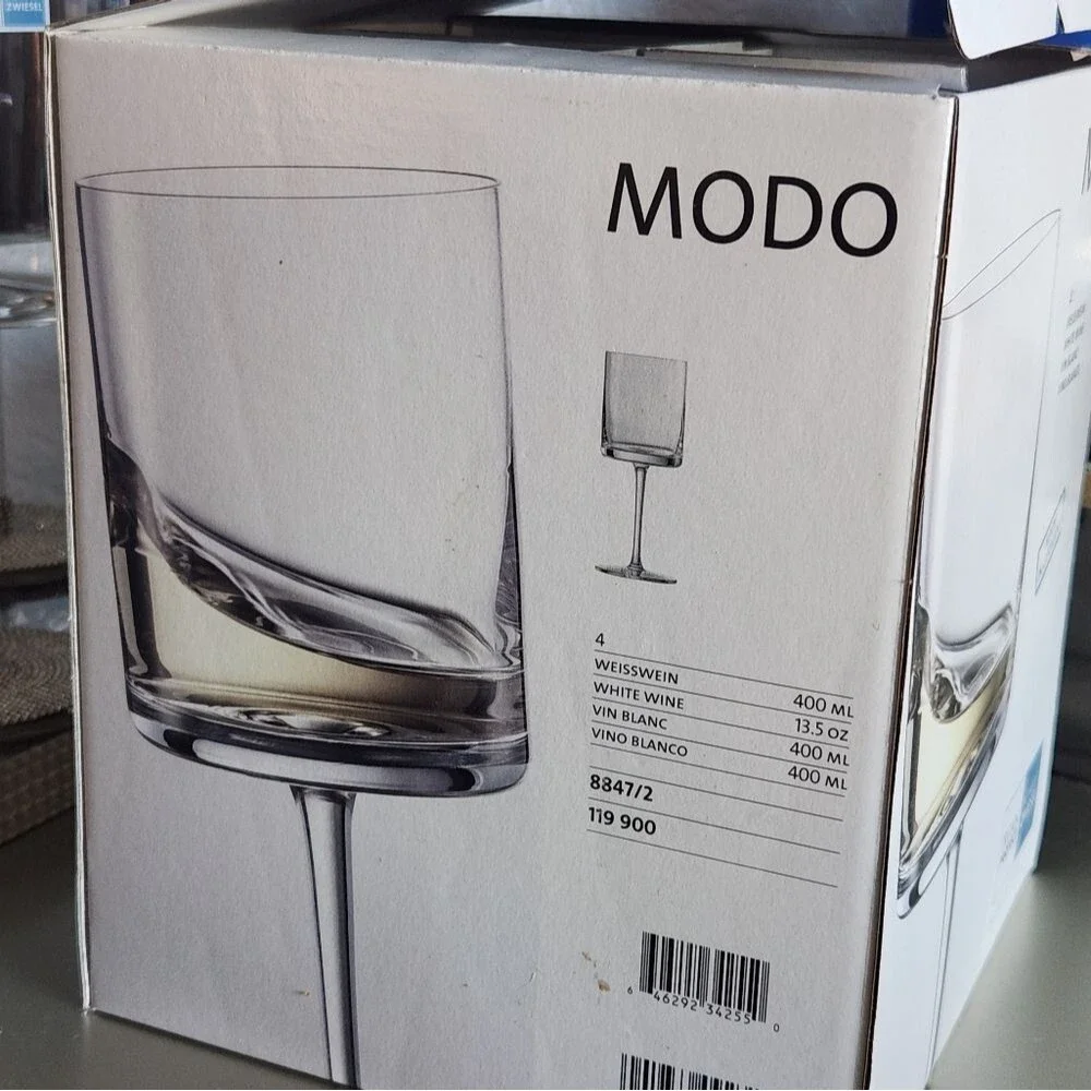 Hand Bedazzled German Schott Zwiesel White Wine Glass 13.5oz Modo Set -8